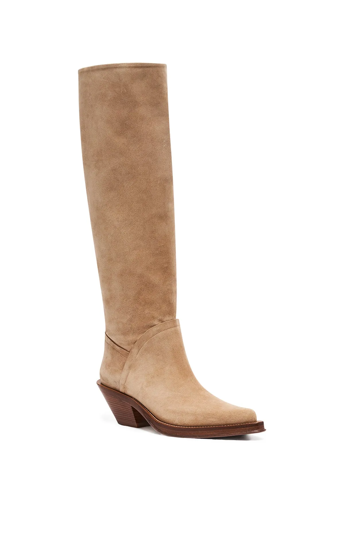 Camero Knee-High Cowboy Boot in Sand Suede sold by Gabriela Hearst product image thumbnail 2