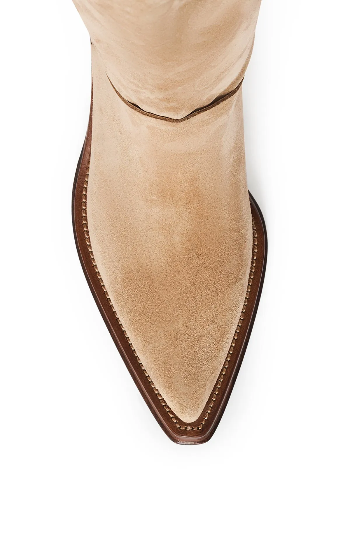 Camero Knee-High Cowboy Boot in Sand Suede sold by Gabriela Hearst product image thumbnail 4