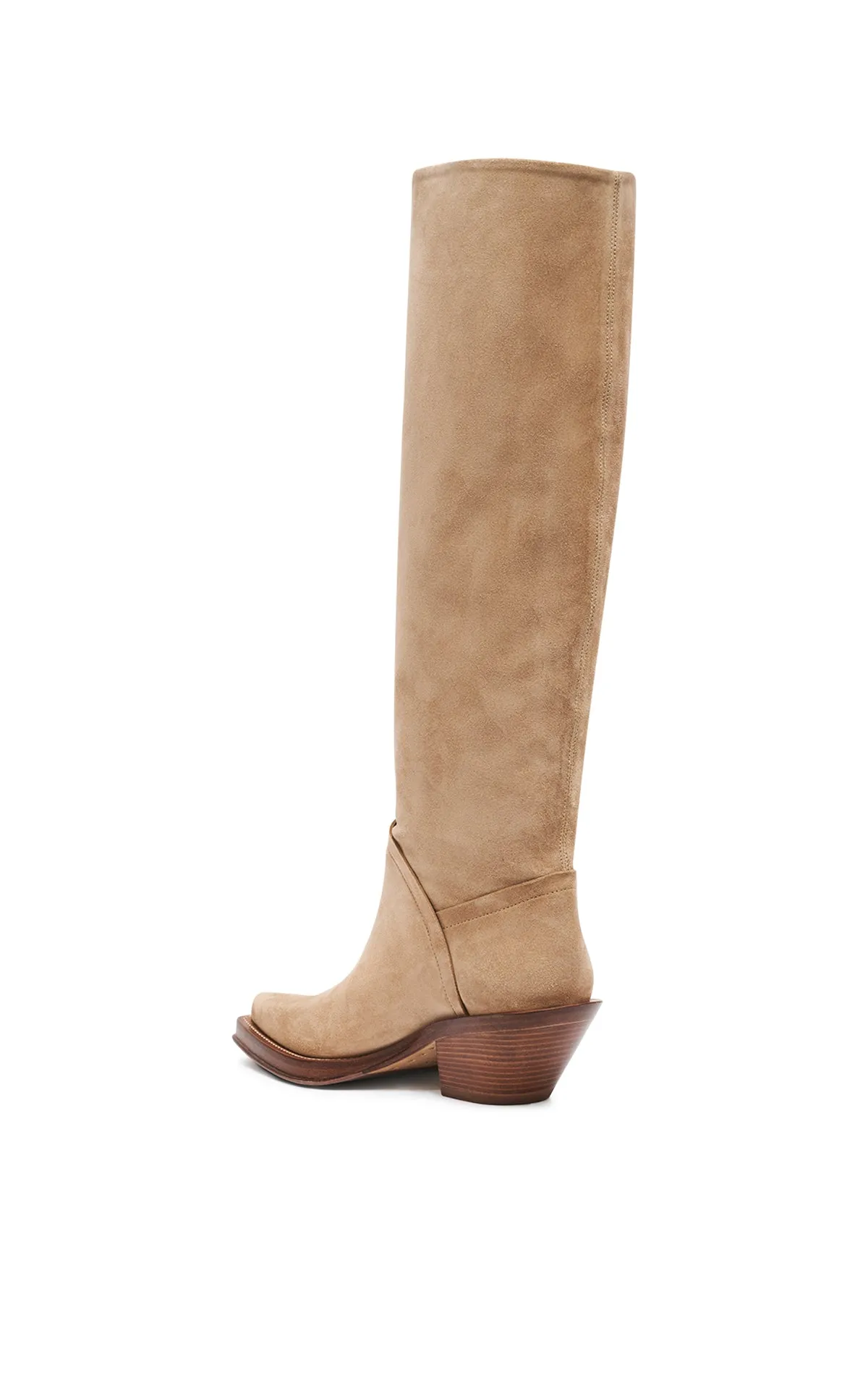Camero Knee-High Cowboy Boot in Sand Suede sold by Gabriela Hearst product image thumbnail 3