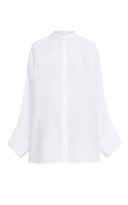 Everett Shirt in White Aloe Linen sold by Gabriela Hearst