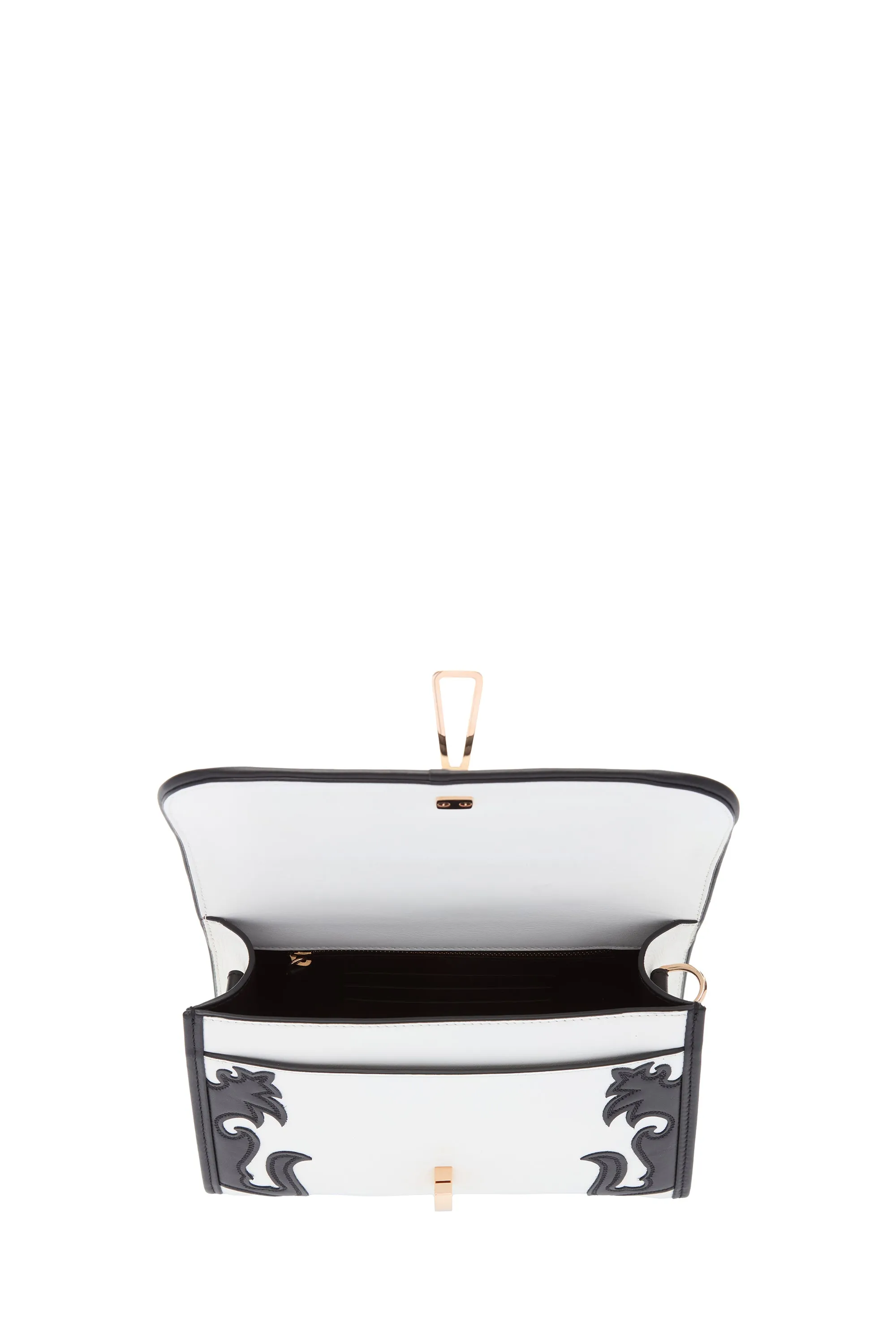 Small Leonora Western Flap Bag in Black & Ivory Leather sold by Gabriela Hearst product image thumbnail 5