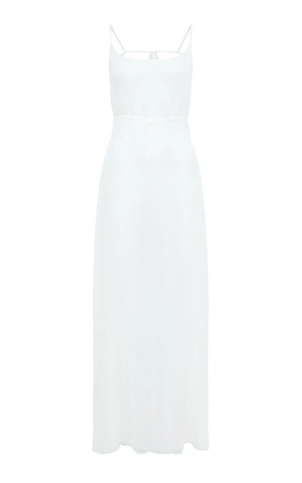 Amir Slip Maxi Dress in Ivory Silk Gauze sold by Gabriela Hearst