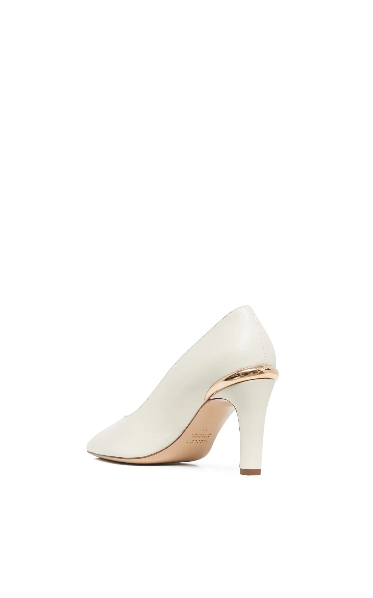 Edwina High Heel Stiletto Pump in Ivory Nappa Leather sold by Gabriela Hearst product image thumbnail 3