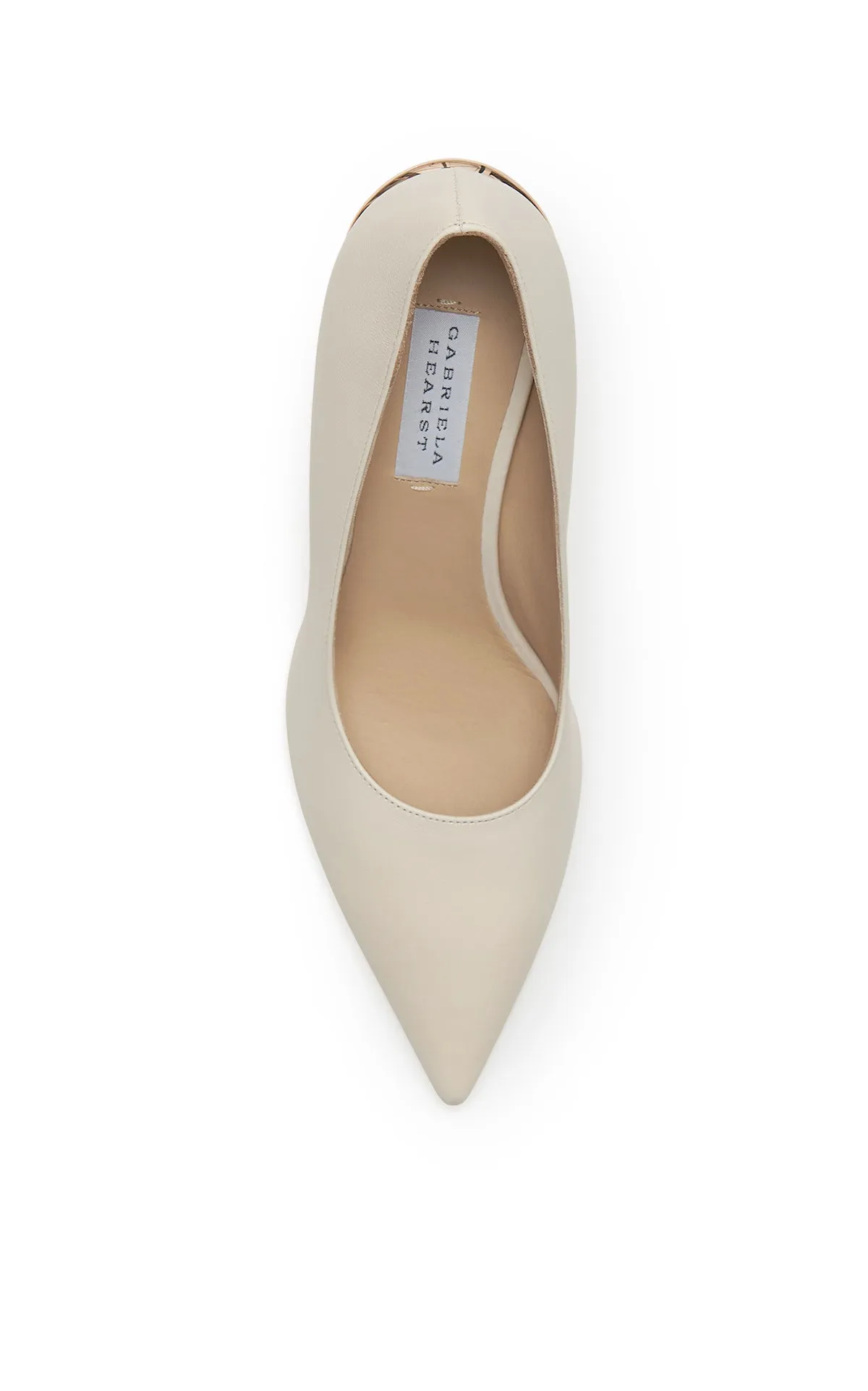 Edwina High Heel Stiletto Pump in Ivory Nappa Leather sold by Gabriela Hearst product image thumbnail 4