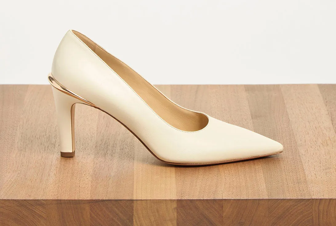 Edwina High Heel Stiletto Pump in Ivory Nappa Leather sold by Gabriela Hearst product image thumbnail 5