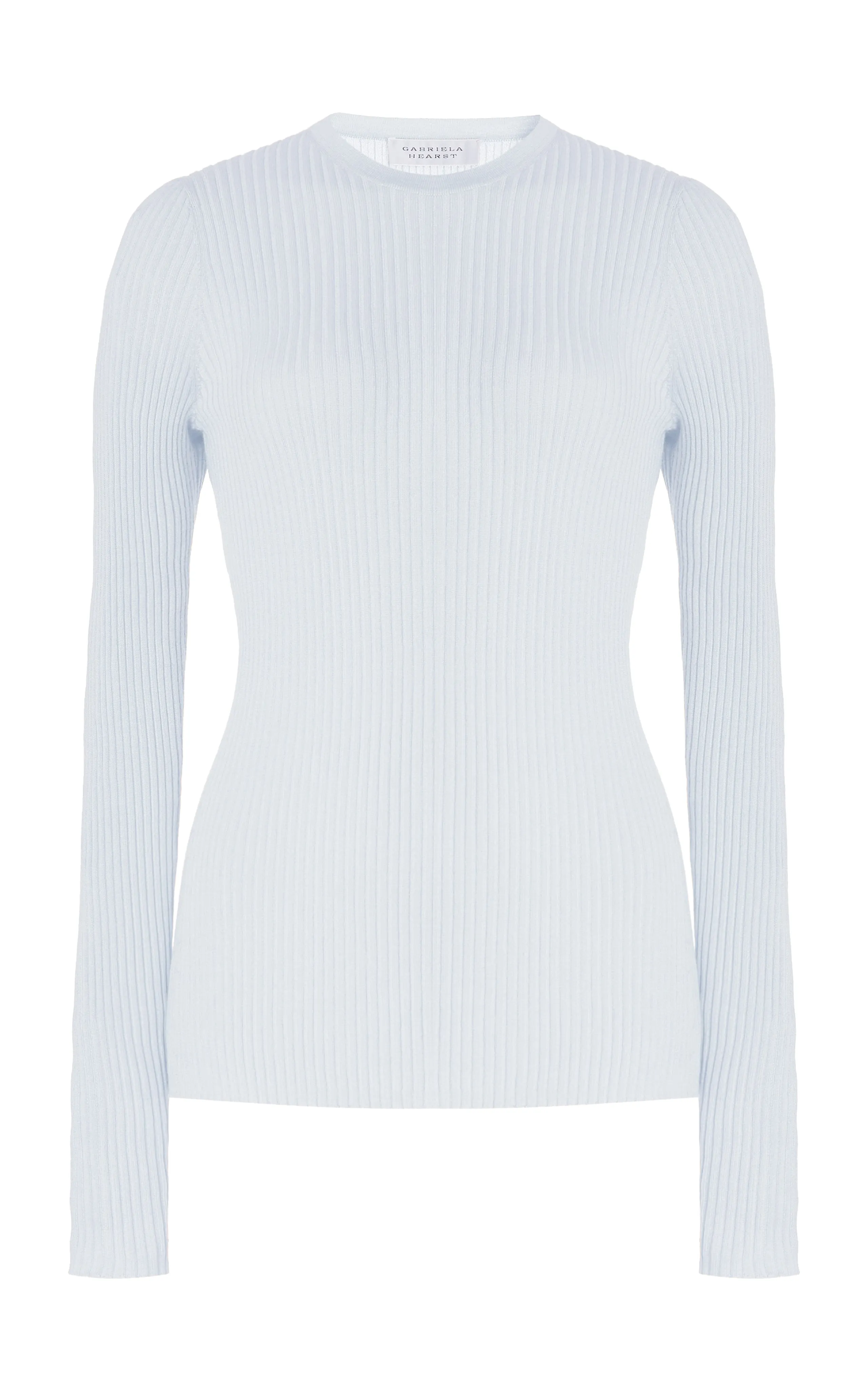 Browning Knit Sweater in Light Blue Cashmere Silk sold by Gabriela Hearst
