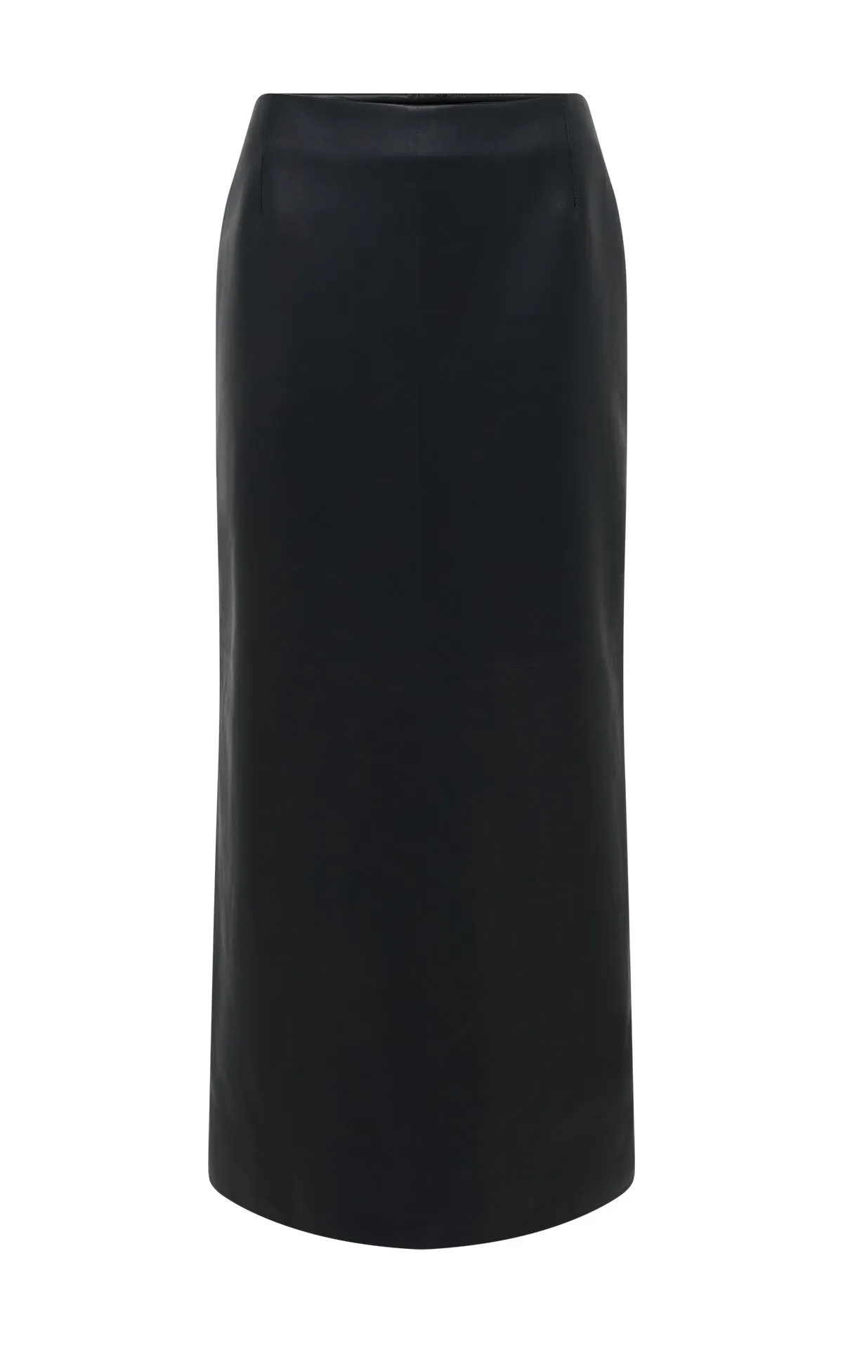 Manuela Midi Skirt in Black Soft Leather sold by Gabriela Hearst