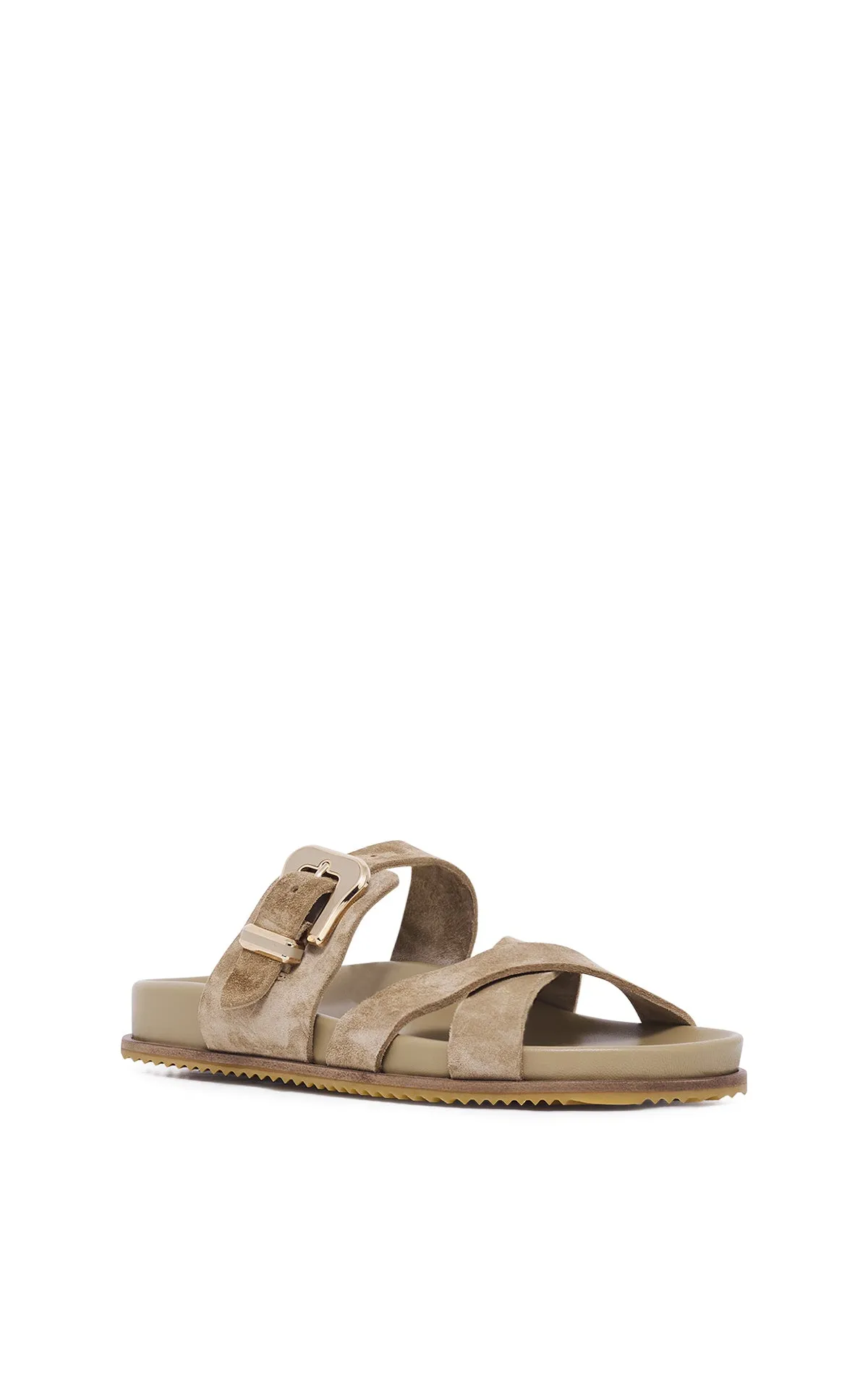 Circe Slide Sandal in Sand Suede sold by Gabriela Hearst product image thumbnail 2