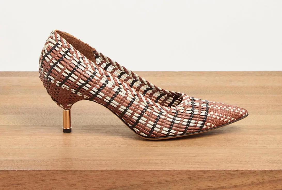 Andres Braided Pump in Cognac Multi Leather sold by Gabriela Hearst product image thumbnail 5