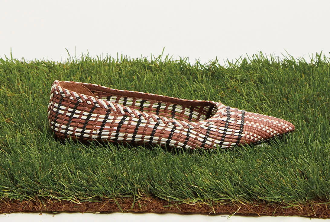 Aurora Braided Flat Shoe in Cognac Multi Leather sold by Gabriela Hearst product image thumbnail 5