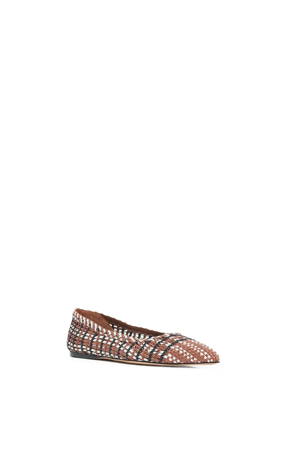 Aurora Braided Flat Shoe in Cognac Multi Leather sold by Gabriela Hearst product image thumbnail 2