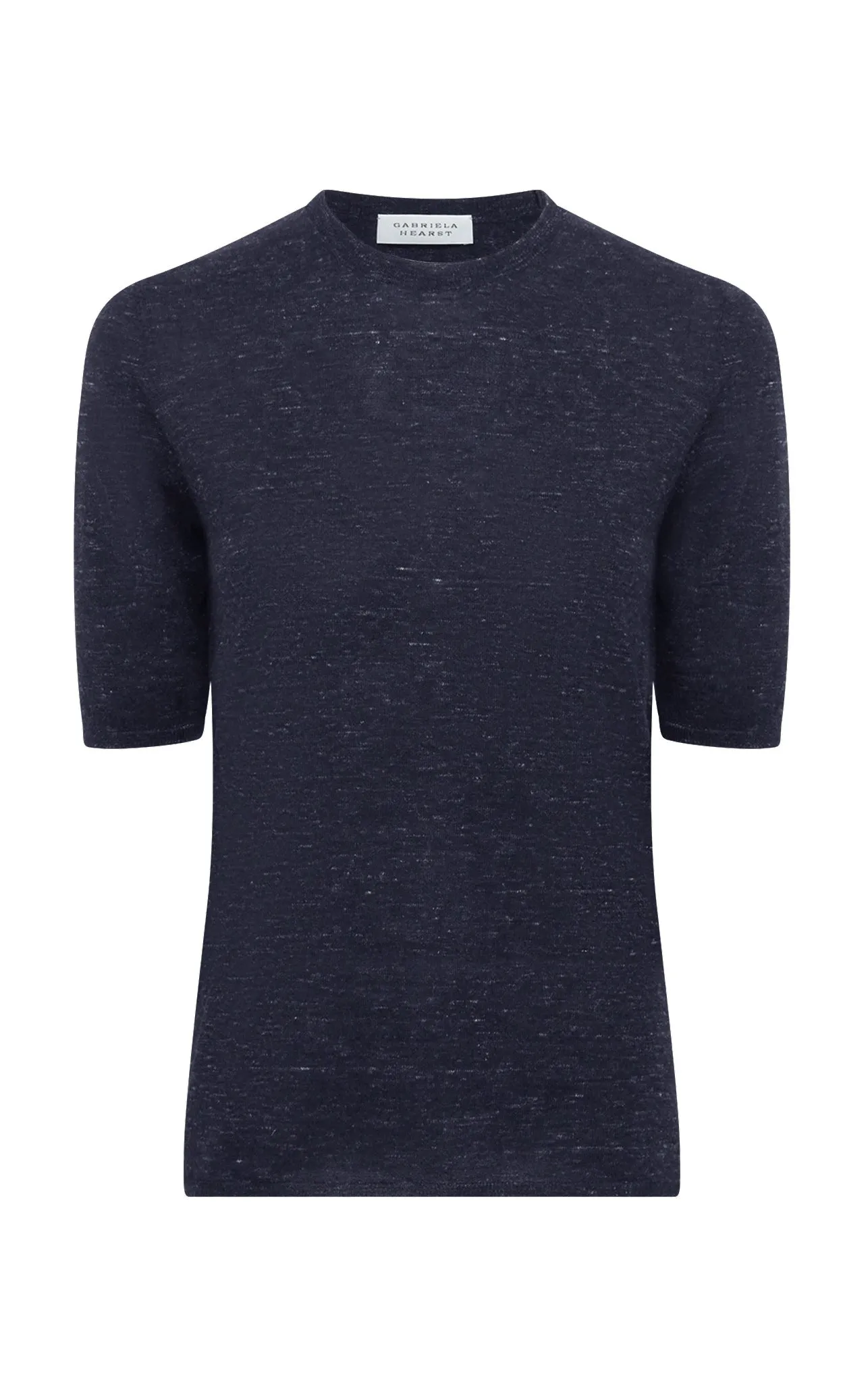 Chryse Knit T-Shirt in Navy Cashmere Silk with Hemp sold by Gabriela Hearst
