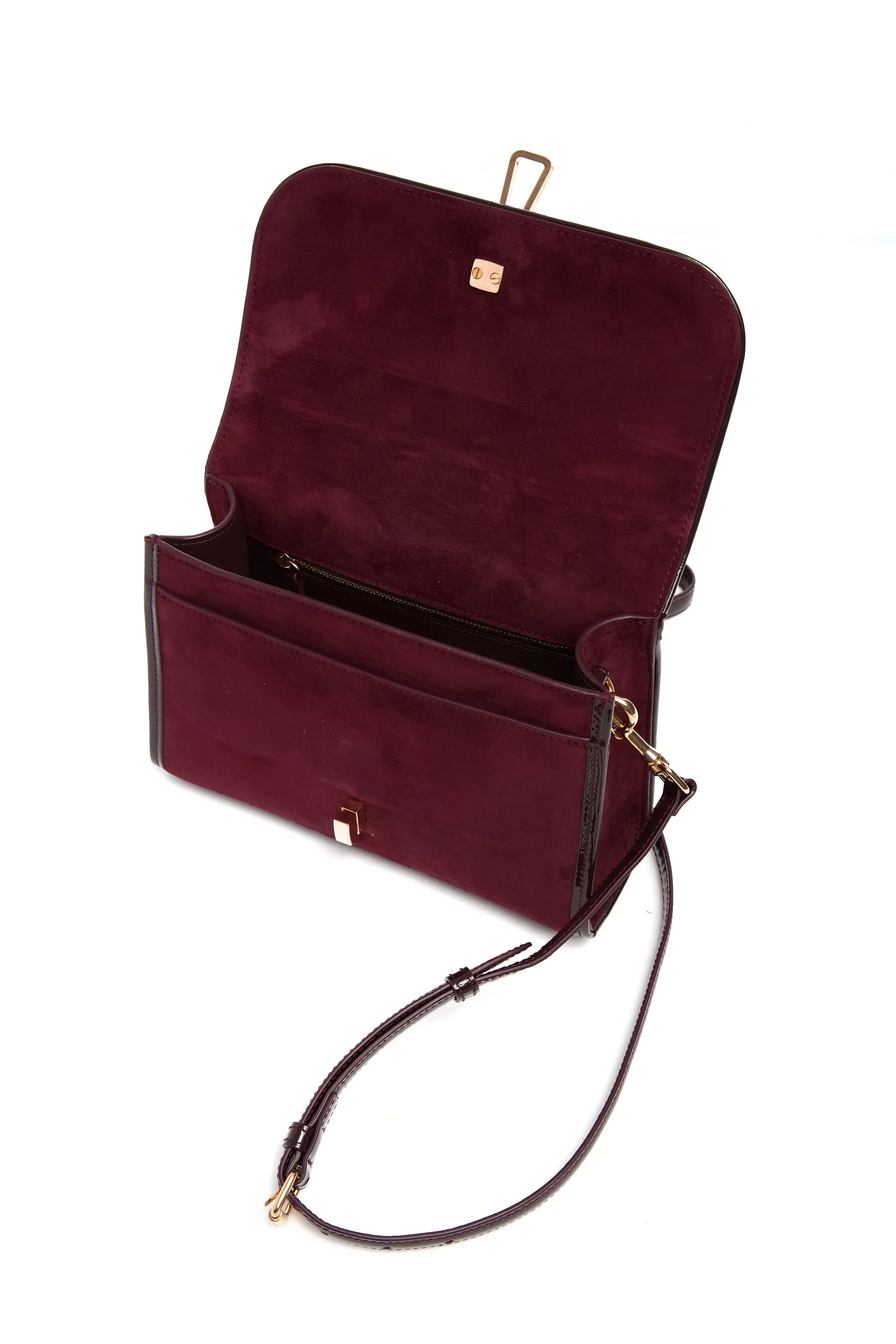 Small Leonora Bag in Bordeaux Suede sold by Gabriela Hearst product image thumbnail 4