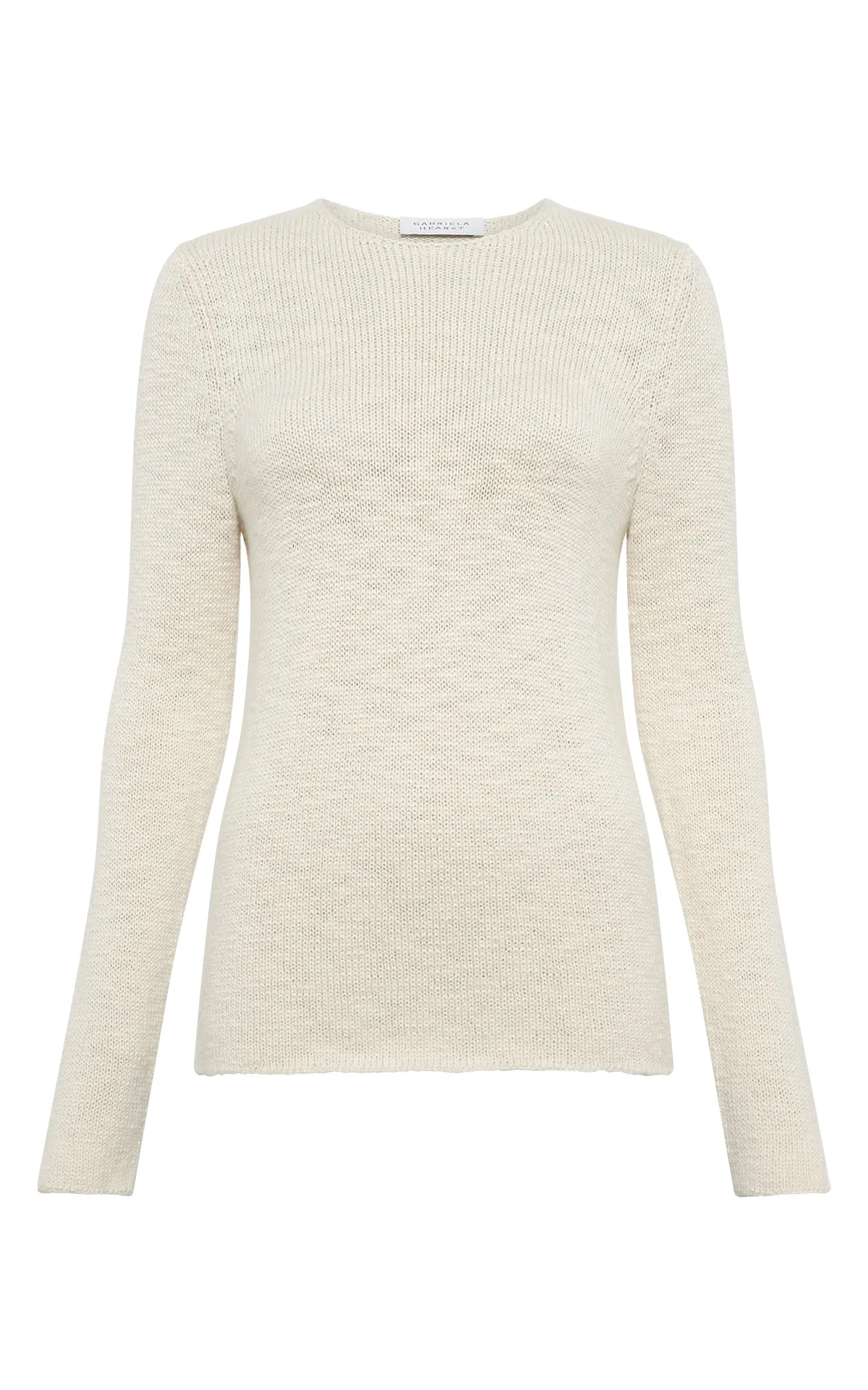Deva Knit Sweater in Ivory Cashmere sold by Gabriela Hearst