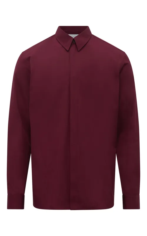 Nicolas Shirt in Bordeaux Sea Island Cotton sold by Gabriela Hearst