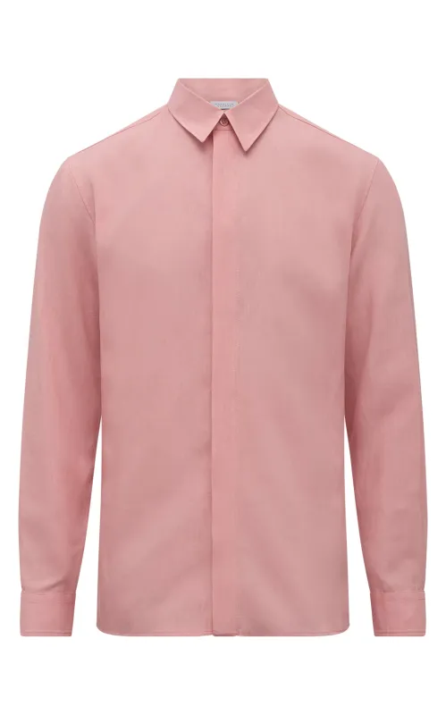 Nicolas Shirt in Rosa Aloe Linen sold by Gabriela Hearst