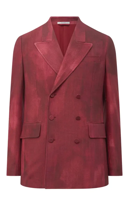 Nico Blazer in Bordeaux Virgin Wool sold by Gabriela Hearst