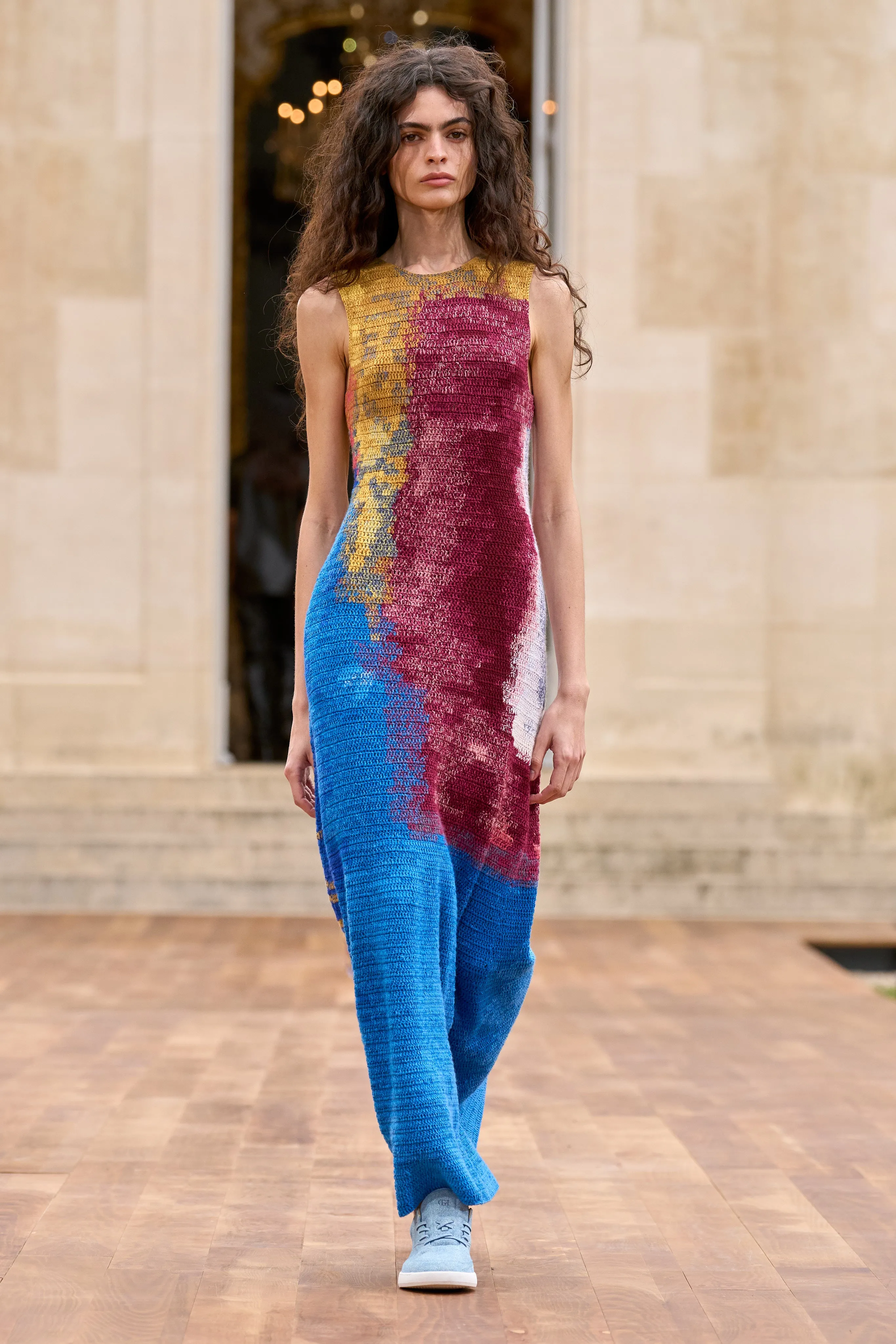 June Crochet Maxi Dress in Aurora Multi Cashmere sold by Gabriela Hearst product image thumbnail 2