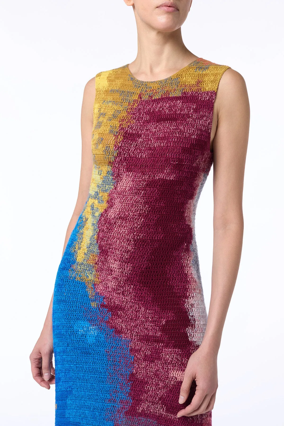 June Crochet Maxi Dress in Aurora Multi Cashmere sold by Gabriela Hearst product image thumbnail 3