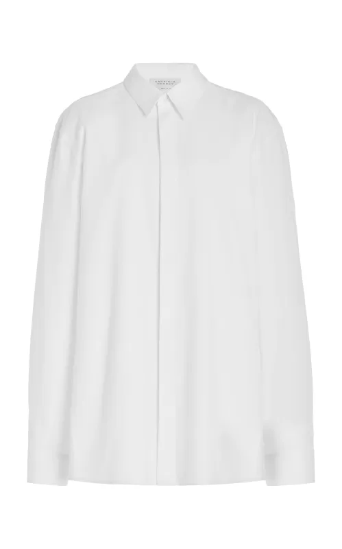 Nicolas Shirt in White Sea Island Cotton sold by Gabriela Hearst