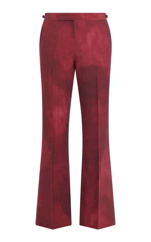 Stevie Pant in Bordeaux Virgin Wool sold by Gabriela Hearst