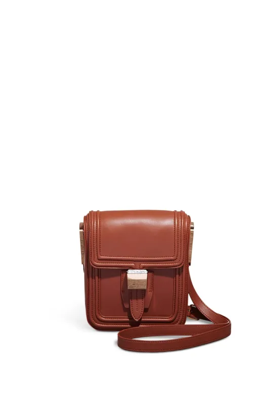 Marvelle Crossbody Bag in Cognac Nappa Leather sold by Gabriela Hearst