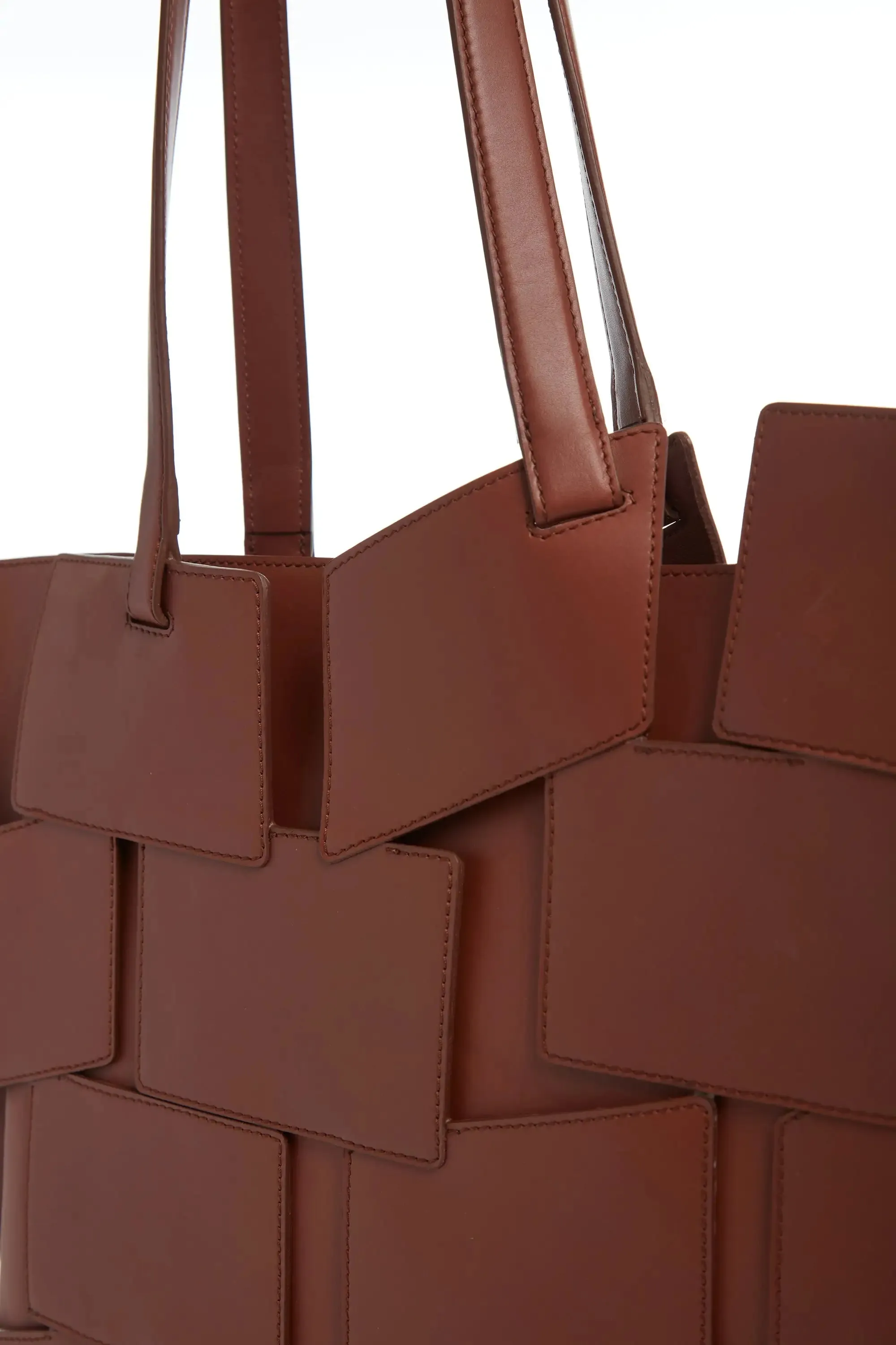 Laquered Patchwork Tote Bag in Cognac Leather sold by Gabriela Hearst product image thumbnail 4
