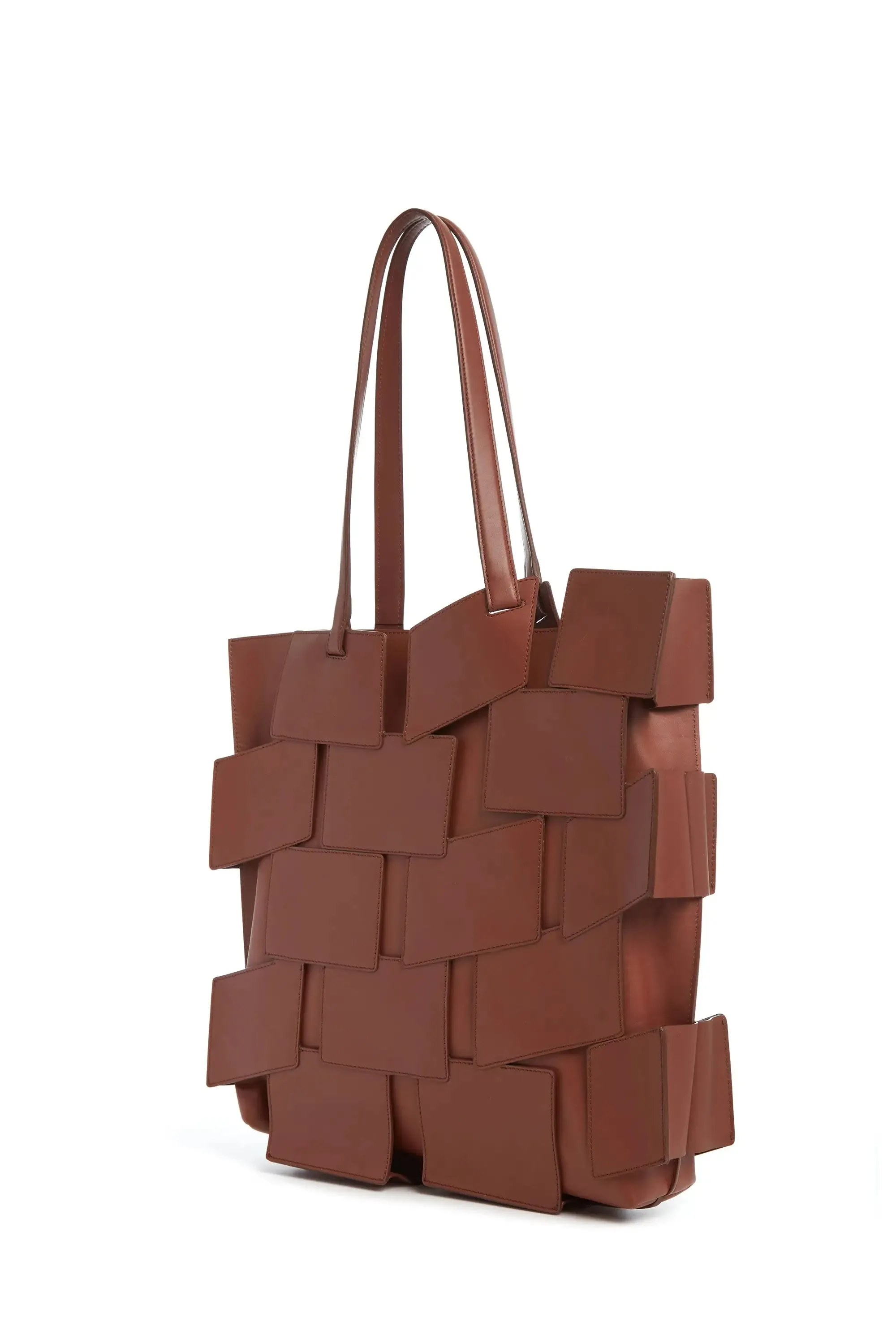 Laquered Patchwork Tote Bag in Cognac Leather sold by Gabriela Hearst product image thumbnail 3