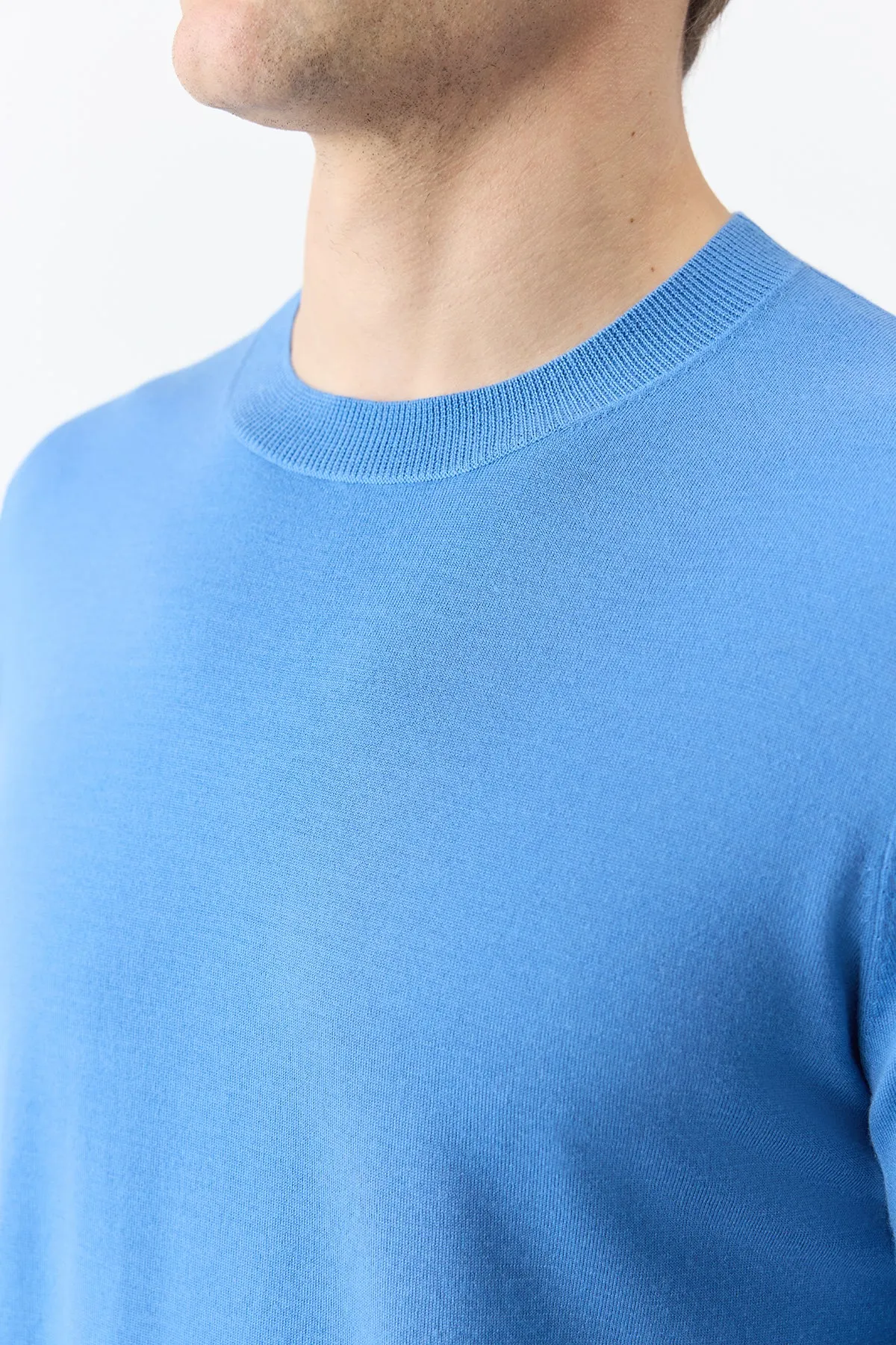 Palco Knit Crewneck in Sky Merino Wool sold by Gabriela Hearst product image thumbnail 2