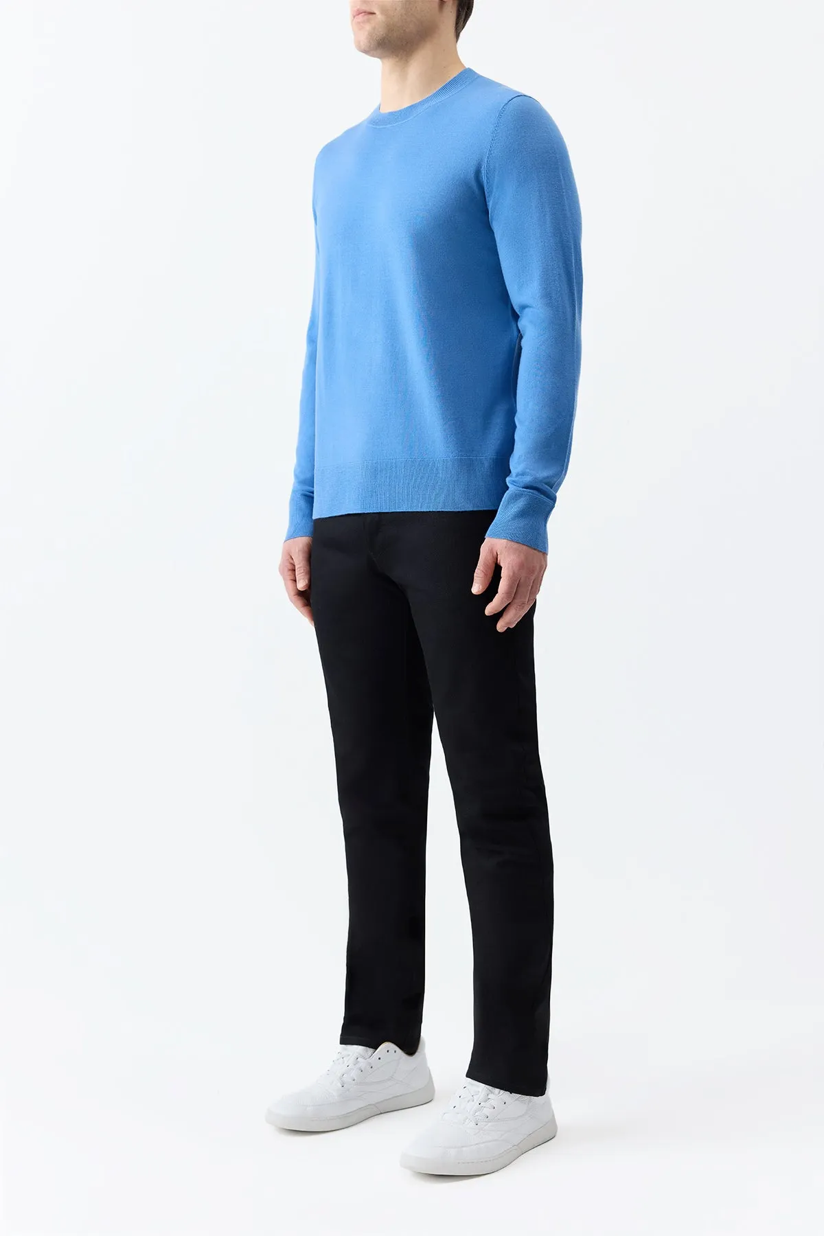Palco Knit Crewneck in Sky Merino Wool sold by Gabriela Hearst product image thumbnail 4