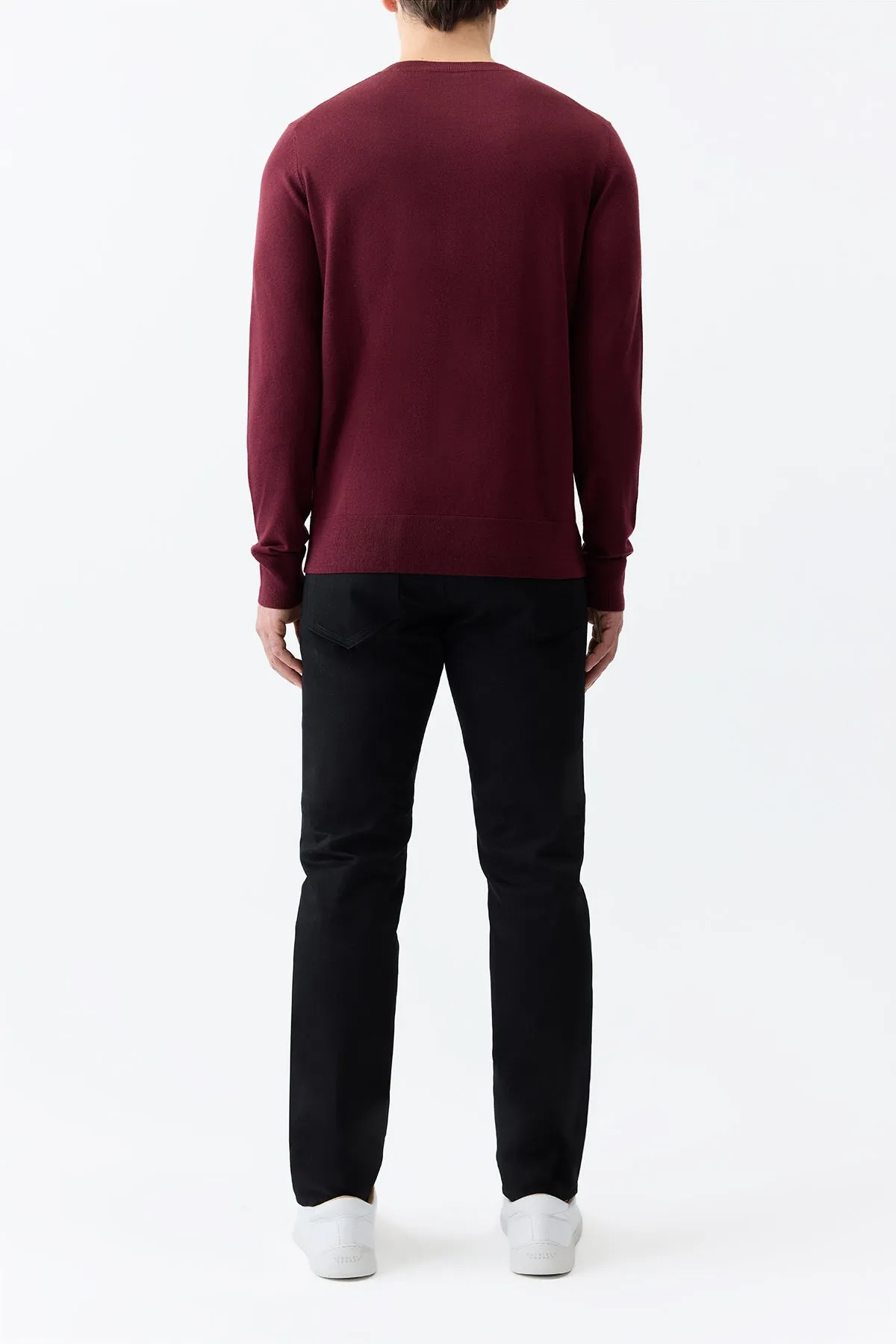 Palco Knit Crewneck in Bordeaux Merino Wool sold by Gabriela Hearst product image thumbnail 5