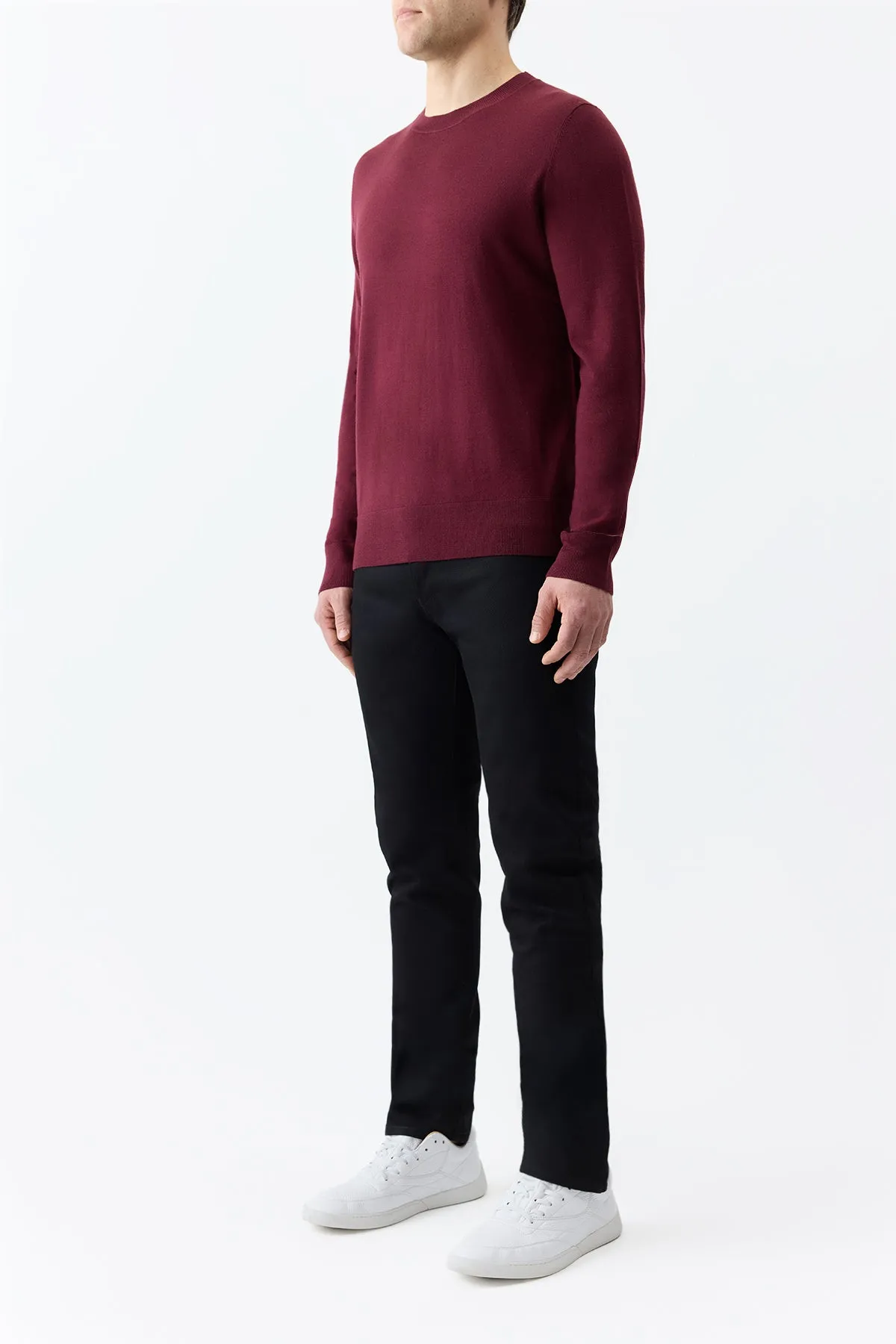 Palco Knit Crewneck in Bordeaux Merino Wool sold by Gabriela Hearst product image thumbnail 4