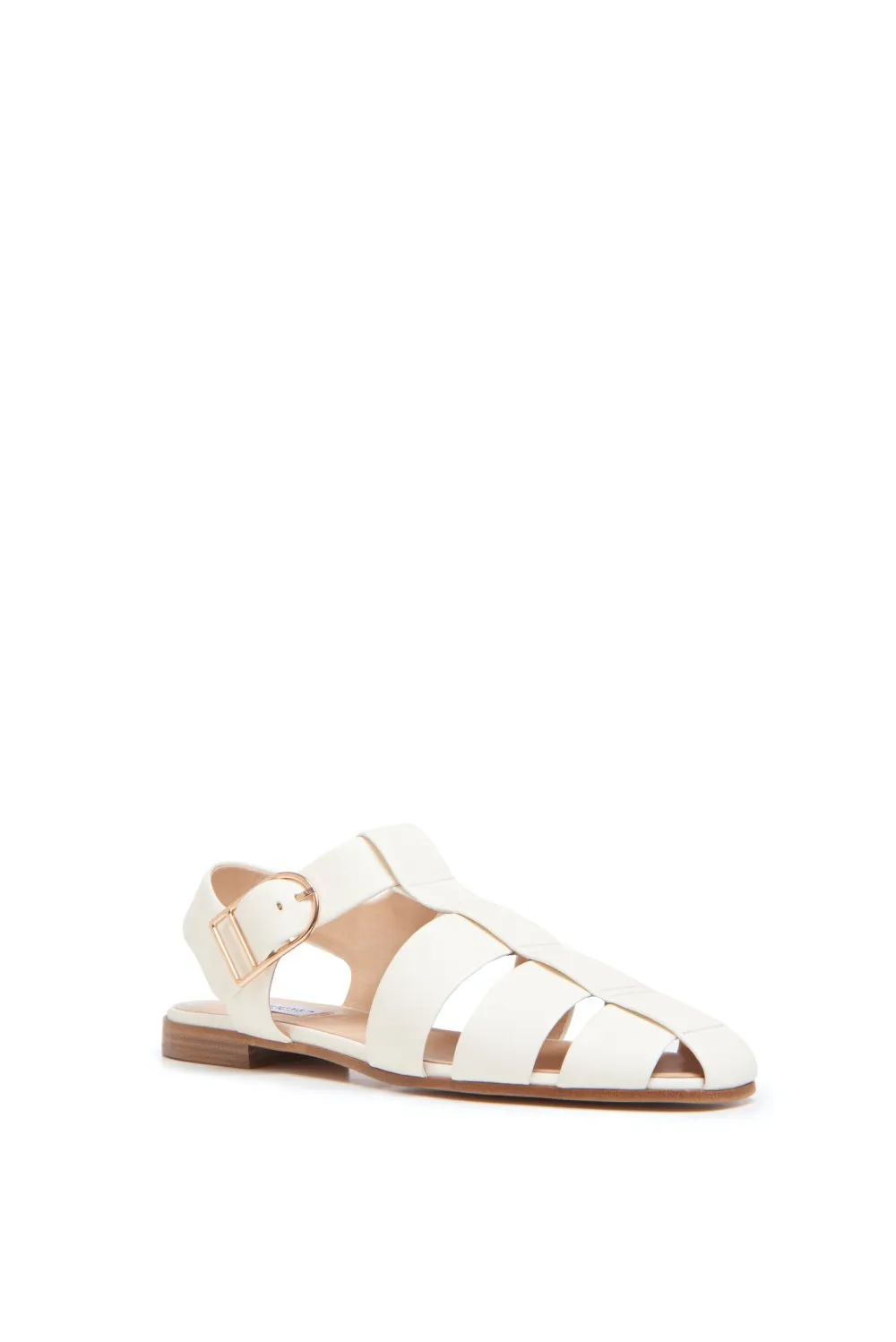 Lynn Flat Sandal in Cream Nappa Leather sold by Gabriela Hearst product image thumbnail 2