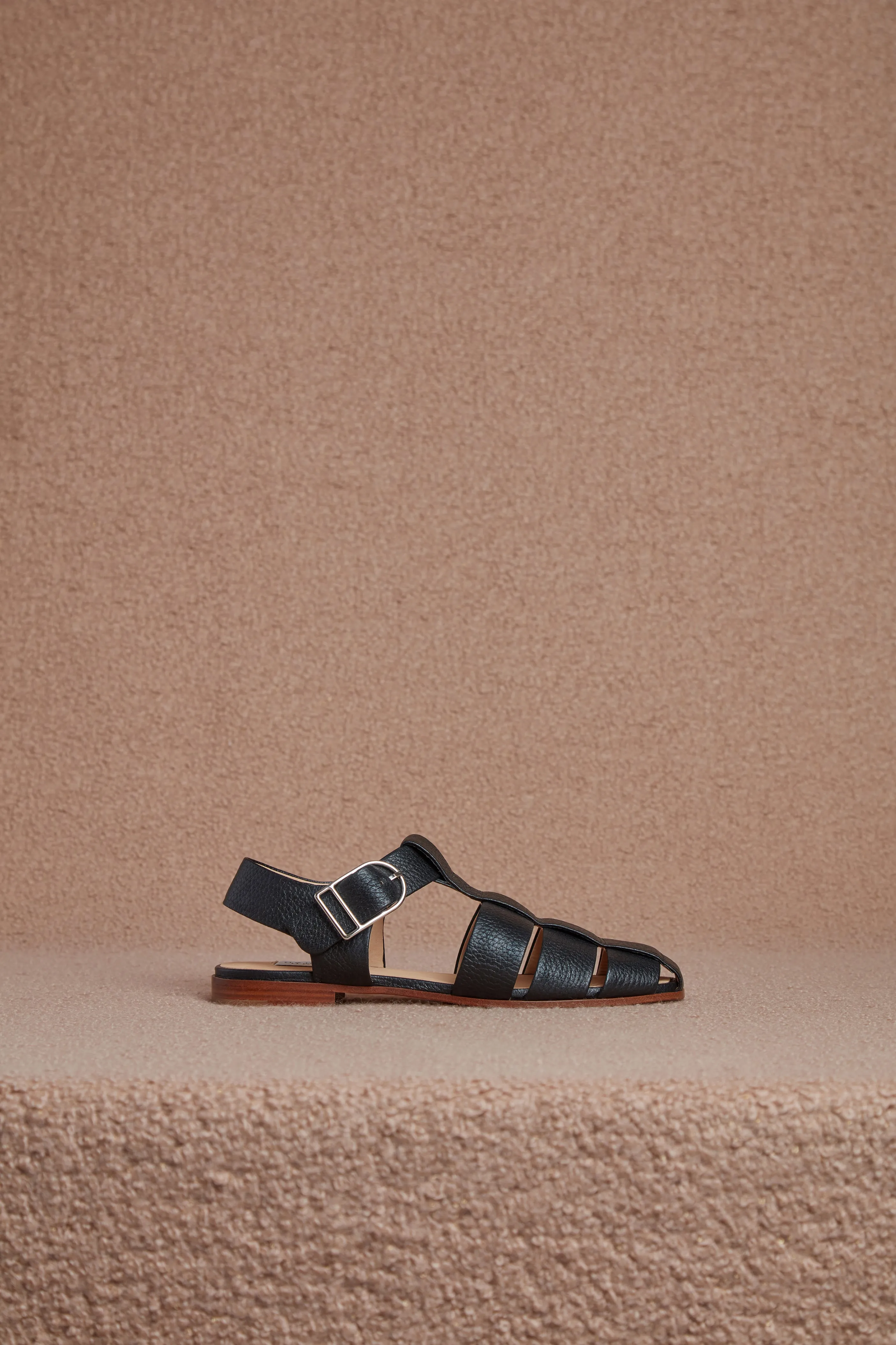Lynn Sandal in Black Textured Leather sold by Gabriela Hearst product image thumbnail 5