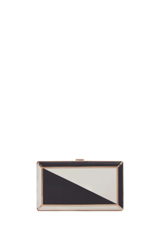 Callas Clutch in Navy & Ivory Nappa Leather sold by Gabriela Hearst