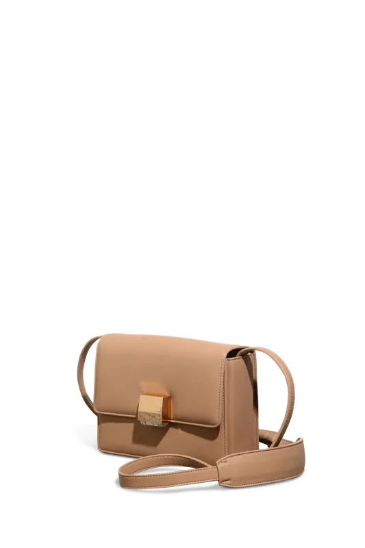 Mercedes Shoulder Bag in Nude Nappa Leather sold by Gabriela Hearst