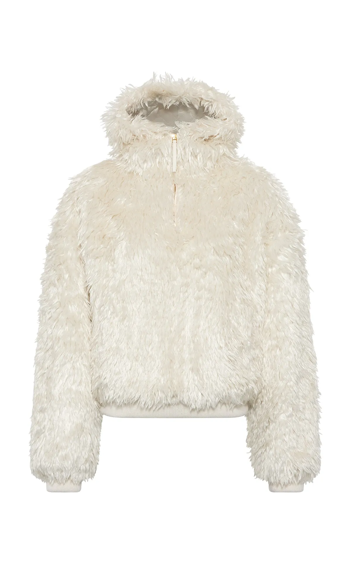 Orlando Hoodie in Ivory Silk Fur sold by Gabriela Hearst