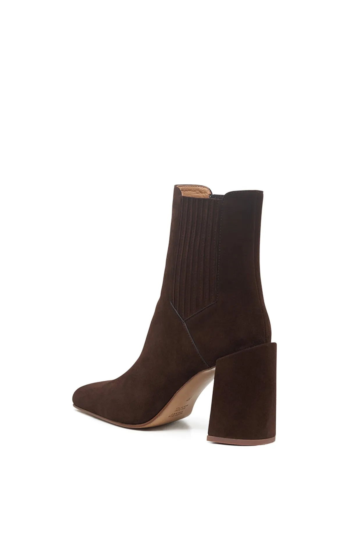 Luke High Heel Ankle Boot in Chocolate Suede sold by Gabriela Hearst product image thumbnail 2