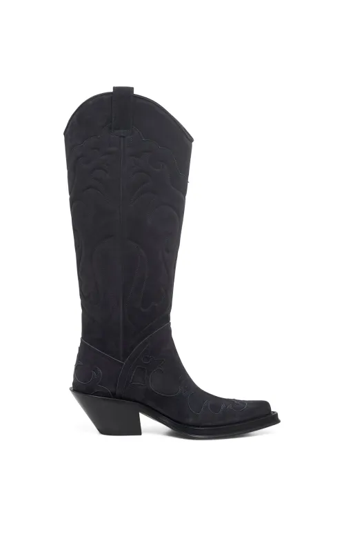 Capitana Boot in Dark Chocolate Suede made by Gabriela Hearst