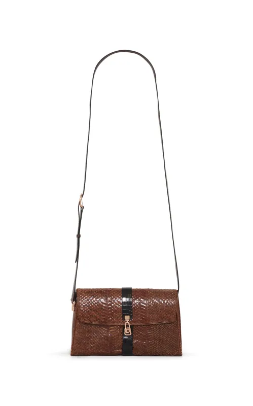 Vintage No.3 Bag in Cognac Snakeskin Leather sold by Gabriela Hearst