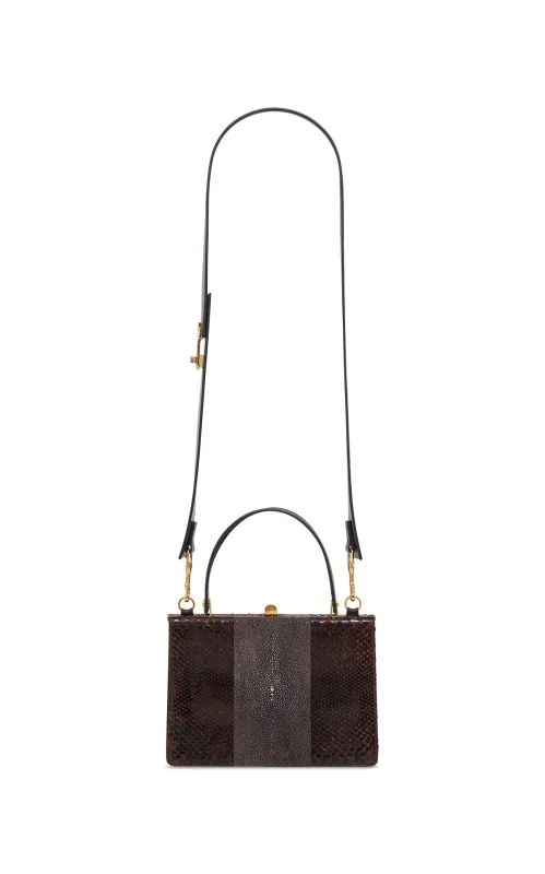 Vintage No.1 Bag in Chocolate Snakeskin Leather sold by Gabriela Hearst