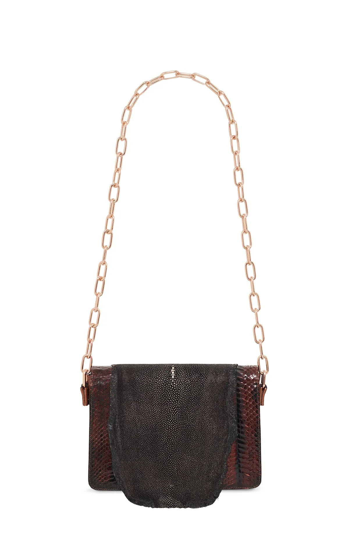 Vintage No.8 Bag in Chocolate Snakeskin Leather sold by Gabriela Hearst