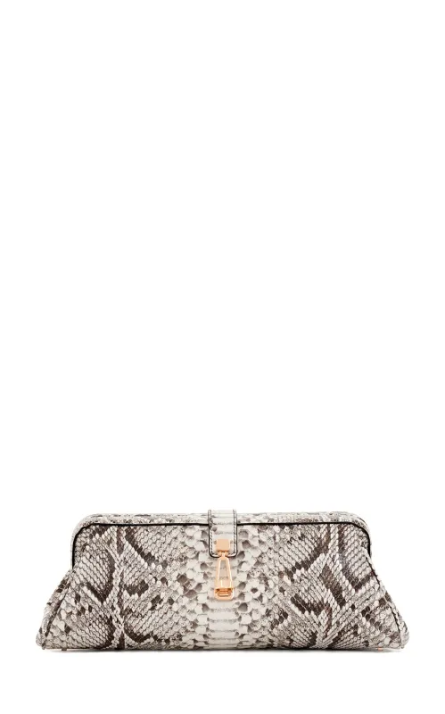 Baguette Clutch in Black/Ivory Leather sold by Gabriela Hearst