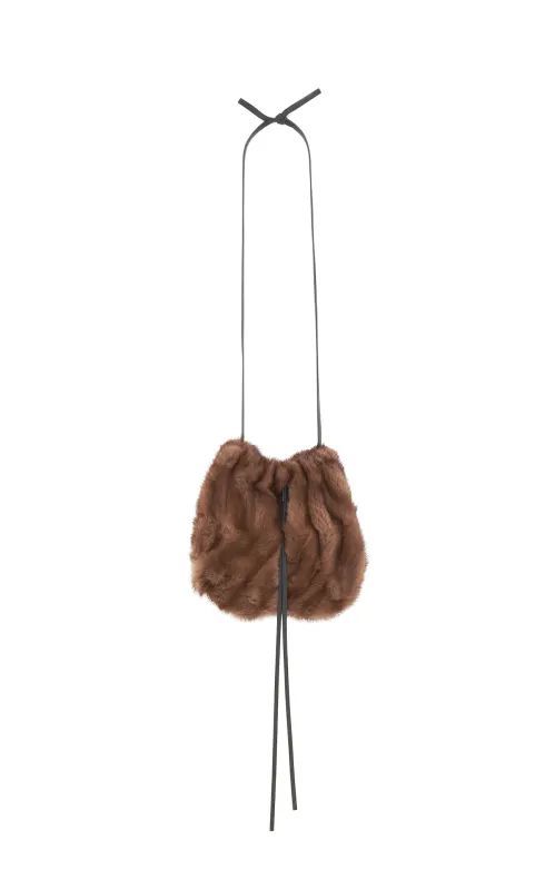 Drawstring Bag in Mohangy Recycled Fur sold by Gabriela Hearst