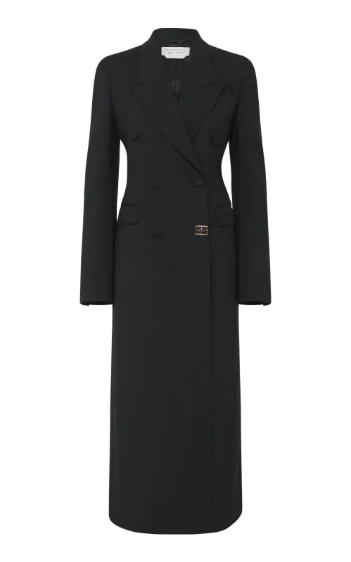 Julien Coat in Black Cashmere Recycled Wool sold by Gabriela Hearst