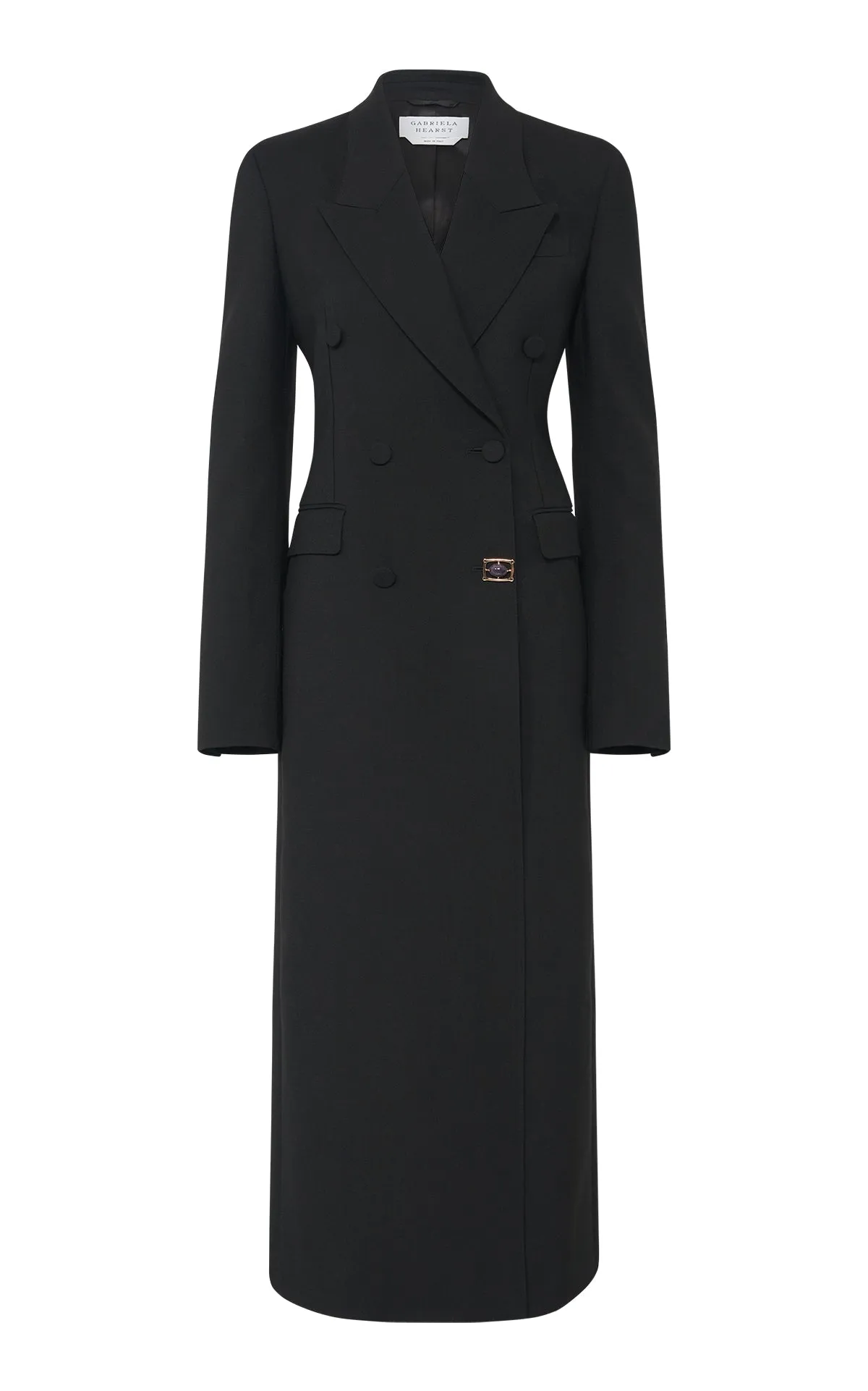 Julien Coat in Black Cashmere Recycled Wool sold by Gabriela Hearst