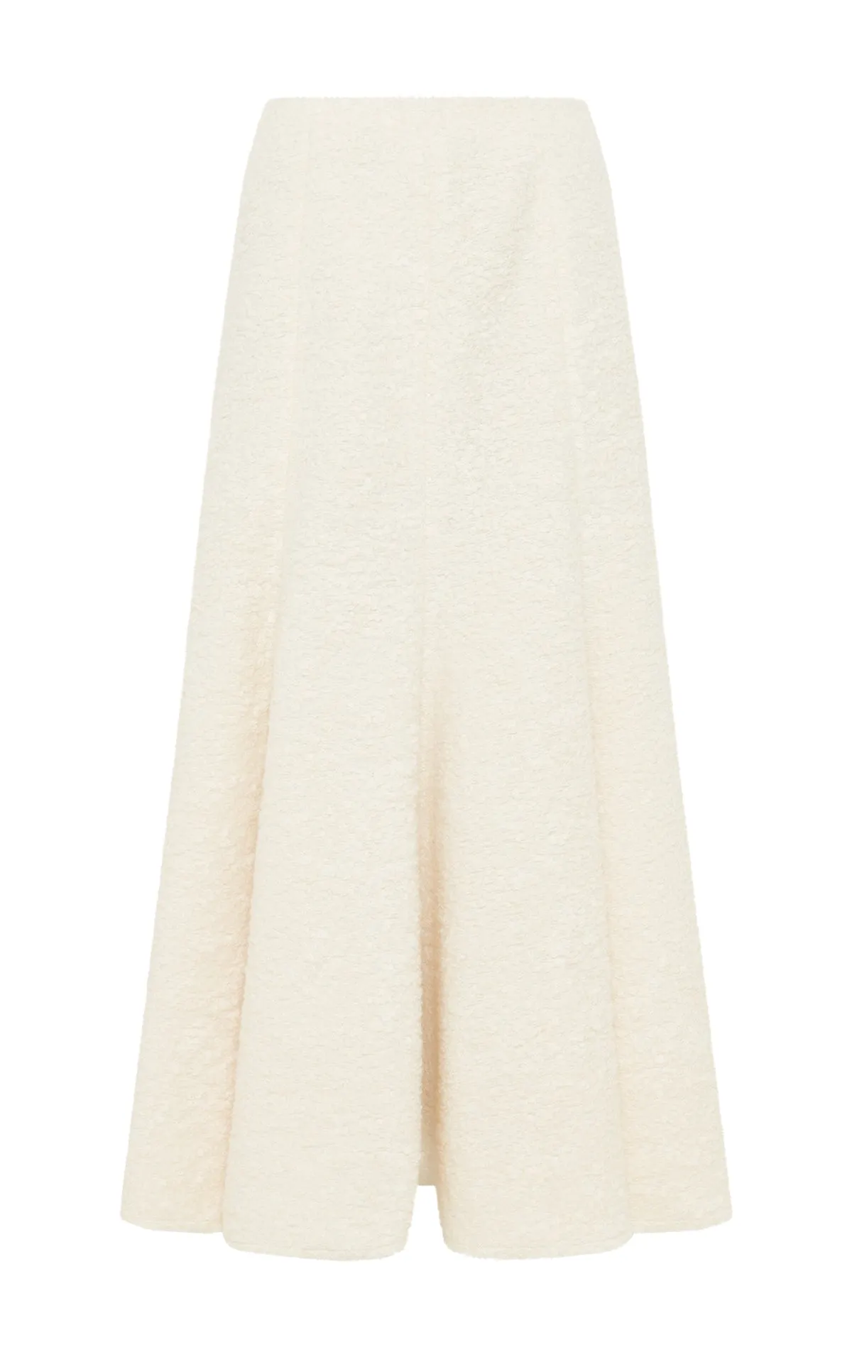 Amy Midi Skirt in Ivory Recycled Cashmere Boucle sold by Gabriela Hearst