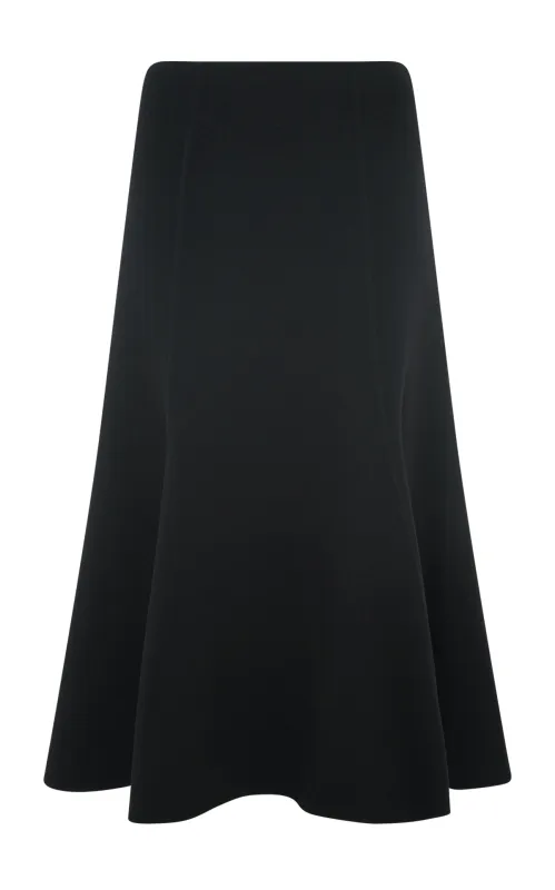 Patterson Skirt in Black Recycled Cashmere sold by Gabriela Hearst