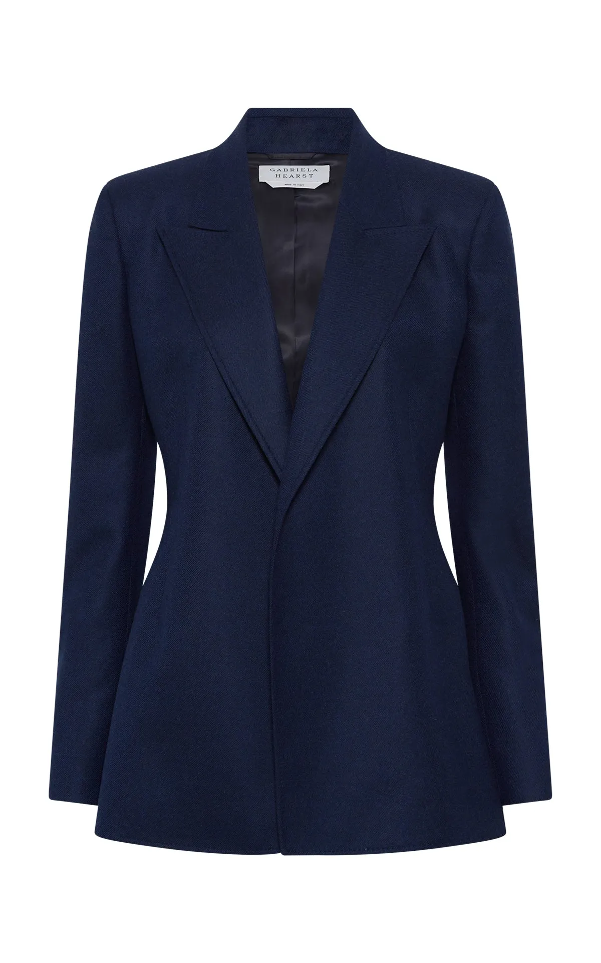 Mairi Blazer in Navy Wool Cashmere Flannel sold by Gabriela Hearst