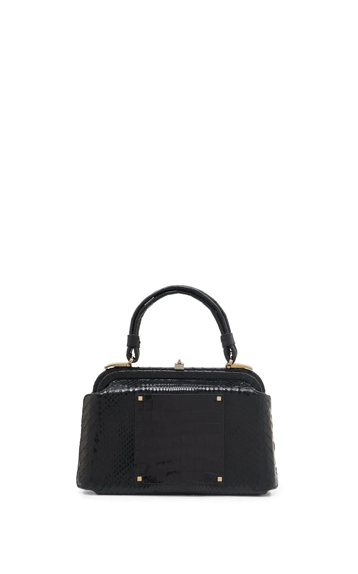 Vintage No.7 Bag in Black Snakeskin & Crocodile Leather sold by Gabriela Hearst